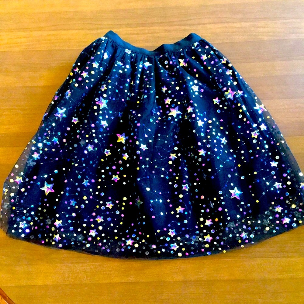 NWT Unique Vintage Magnolia Park multicolor sequin stars tulle skirt ✨🧚🏻‍♀️